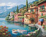 Sung Kim Famous Paintings - Villagio dal Lago